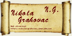 Nikola Grahovac vizit kartica